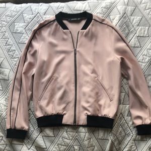 Lightweight Pink/Black Bomber Jacket